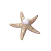 Broche Estrella de Mar Perla Chapado en Oro Real de 14K Lujo Accesible Gama Alta Exquisito Ramillete Elegante Accesorios Elegantes Nicho Femenino