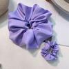 Serie Macaron textura satinada de alta gama súper gorda moda anillo para el cabello de intestino grueso temperamento femenino anillo para la cabeza boutique accesorios para el cabello