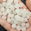 Xinjiang Hetian jade blanco cuentas de ábaco jade cuentas sueltas jade blanco sebo separador de jade dorado hebilla de jade pulsera collar cuentas de joyería