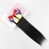 Peruca infantil rabo de cavalo curto laço acessórios de cabelo infantil cabelo liso rabo de cavalo alto grampo tipo de fibra química peruca peça de cabelo