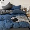 Juego de Cama de Cuatro Piezas, Categoría A, Grado Materno e Infantil, Ins para Dormir Desnudo, Ropa de Cama de Algodón Puro Lavado, Sábanas de Cama, Funda de Edredón, Juego de Sábanas para Cama de Dormitorio, Juego de Tres Piezas