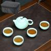 Bolsa de viaje portátil para tetera Xi Shi, juego de té de kung fu, juego de té de cerámica de una tetera y dos tazas, ideal como regalo para el Día Nacional de los Negocios