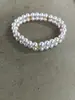 Pulsera de Perlas Bordada con Pliegues Estilo Barroco Francés con un Diseño Vintage, Elegante y Única, Joyería Sencilla y Versátil