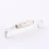 Manija de aleación de aluminio y cerámica tipo mármol para gabinetes y armarios, accesorios de herrajes de lujo para muebles de un solo orificio