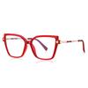 Gafas de moda anti luz azul 2208 transfronterizas para mujer, montura TR, bisagra de resorte metálica, montura óptica, comercio exterior en stock