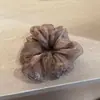 Goma para el pelo de malla de doble capa coreana con tacto de alta gama, Scrunchie de organza con pedrería para peinados de moño, Nuevo accesorio para el cabello