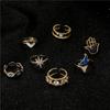Anillo abierto ajustable de oro de 18 quilates chapado en cobre con viento INS, anillo de goteo de amor, nuevos productos transfronterizos para mujer