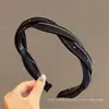Nova Faixa de Cabelo Trançada para Mulheres com Strass, Borda Estreita, Grampo de Cabelo Simples Alto, Faixa para Lavar o Rosto, Acessório de Cabelo Versátil