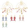 Omaca 5A Zircônia Polvo Estilo Oceano DIY Pingente com Múltiplos Acessórios Pulseira Tornozeleira Colar Conjunto de Aço Inoxidável