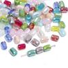 Cuentas de Cristal de Vidrio Facetado Rectangular Color Chapado Accesorios para Collares Pulseras Hechos a Mano DIY Con Cuentas