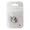 Decoraciones para Uñas Artísticas de Bola de Pedrería sin Fondo de 3 mm, Montón de Pedrería Terminada de Color Mixto Brillante, Pedrería para Uñas Portátil DIY, Pequeños Accesorios de Pedrería