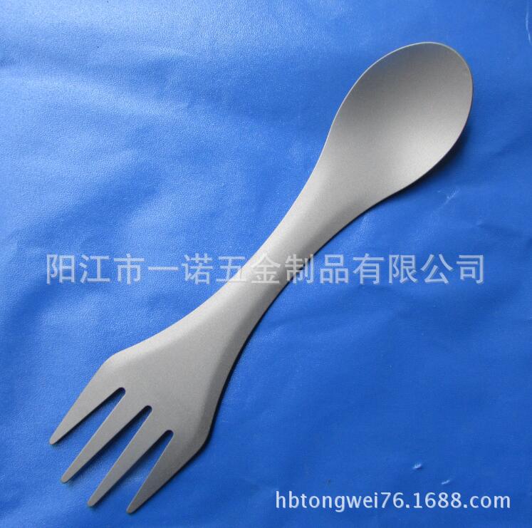 儿童西餐spork2F钛餐具,表面喷砂
