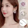 Brincos de Flor 3D de Design de Nicho para Mulheres Totalmente Cravejados com Zircônia Rosa Leve Luxo Sensação de Alto Padrão Versátil para Banquetes Brincos de Tarraxa