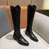 Botas de Cowboy Ocidentais 2022 Novas Botas de Cavaleiro Outono/Inverno Botas Femininas Botas Altas Salto Grosso Botas de Salto Alto
