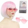 Pelucas Coloridas Transfronterizas con Varios Estilos, Flequillo Lateral, Cabello Corto de Estudiante, Estilos Cortos Europeos y Americanos, Deslumbrantes y Exquisitas