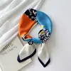 70 Bufandas de Seda con un Toque de Lujo, Moda Coreana Versátil Profesional Bufandas Pequeñas de Seda Imitación, Bufandas de Seda Estampadas Retro para Mujeres