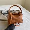Nicho de Comercio Exterior Bolso Tejido a Mano para Mujer Nueva Moda Bolso Bandolera de un Solo Hombro Simple de Alta Gama Bolso Satchel Bolso para Lonchera