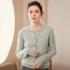 Cárdigan de punto de cachemira con cuello redondo para mujer, abrigo holgado de manga larga, otoño e invierno, nuevo estilo, combina con todo, cómodo, suave y agradable para la piel.