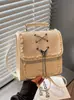 Bolso de Moda Minimalista de Nicho Primavera 2026, Bolso Cruzado Texturizado con Lazo Dulce Estilo Universitario a la Moda para Mujer