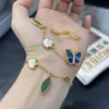 Pulsera de Oro de 18 Quilates con Múltiples Piedras Preciosas No Extraíbles Au750 Piedras Preciosas de Color Natural Joyería de Nácar Lujo Ligero Suministro Directo de Fábrica Venta al por Mayor Dropshipping