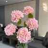 Flor de Hortensia de Caramelo de 5 Cabezas, Rama Única Estilo Coreano, Flor Artificial de Boda, Decoración de Flores Artificiales, Arreglo Floral, Diseño de Escena de Hotel