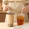 Pajitas desechables empaquetadas individualmente tazas para té de leche tazas de café pajitas transparentes gruesas finas puesto de bebidas frías de grado alimenticio