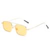 2062 Gafas de Sol Metálicas Cuadradas con Gradiente Atardecer Doble Puente para Hombres y Mujeres Venta al por Mayor de Gafas Amazon Protección UV