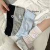 Calcetines de Malla de Algodón Transpirable Finos con Bordado de Corazones Huecos de Verano, Color Macarrón, Estilo Ballet, Ropa de Abrigo, Calcetines de Caña Media para Mujer