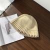 Gorro de Pescador de Punto Cálido Liangfang Otoño e Invierno para Mujer, Sombrero Cubo de Lana Versátil a Prueba de Frío Celebridad de Internet, Estilo K Moderno
