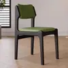 Silla de comedor de madera maciza con respaldo de cojín suave, adecuada para comedores del hogar, cómoda para sentarse a largo plazo, silla de ocio, silla de oficina, silla de estudio simple