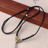 Aro dorado con cordón de maíz, ajustable, tejido a mano, para collar, colgante, para parejas, novias, cuerda fina para el cuello, venta al por mayor