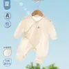 Ropa de bebé primavera-verano, mameluco delgado de manga larga, algodón clase A para recién nacidos, 0-3 meses, para aire acondicionado, mameluco de bebé unisex
