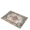 Felpudo de Entrada para Puerta Interior Estilo Étnico Bohemio Retro Resistente a Manchas Antideslizante Alfombra para Zona de Bienvenida