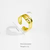 Anillo ajustable abierto anillo liso simple estilo ins coreano diseño de nicho sentido del diseño estilo de lujo ligero de nicho anillo apilable