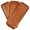 Bandeja de madera de acacia estilo japonés, plato de postre de madera maciza, plato de frutas, bandeja para desayuno y té para el hogar, bandeja de servir multifuncional, venta al por mayor