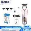 Kemei Kemei Cortapelos Eléctrico Transfronterizo Cortapelos Eléctrico para el Hogar Km-034 Pantalla Digital Cabezal de Aceite Grabado Cortapelos Plano