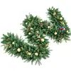 Decoraciones de corona de Navidad transfronterizas, adornos de vid de Navidad, colgantes para puertas, decoraciones para hoteles y centros comerciales, vides de bayas artificiales