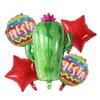 Globo de Fiesta de Carnaval Mexicano Transfronterizo Cactus Sombrero Alpaca Set de Papel de Aluminio Globo de Cumpleaños de Dibujos Animados
