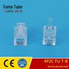 4P2C FU/T-B Cabeça de cristal fabricante linha telefônica cabeça de cristal de cobre puro cabeça de cristal RJ9 comunicação Cabeça de cristal