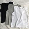 Cubierta Casual para los Lados del Pecho, Ajuste Delgado y Versátil Chaleco de Verano para Mujer, Camiseta Básica de Color Sólido sin Mangas, Ropa Exterior Casual Chaleco Superior
