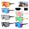 Nuevas Gafas de Sol para Ciclismo de Exterior de Fotograma Completo para Hombres y Mujeres, Gafas de Moda a Prueba de Viento y Arena, Gafas de Sol Coloridas de Marco Grande Europeas y Americanas