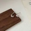 Versão Coreana de Brincos de Linha Geométrica S925 Prata Esterlina Chiheng para Mulheres, Modernos, Simples, Frescos, Requintados e Compactos