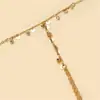 Anel Cruz Crucifixo Europeu e Americano Transfronteiriço Liga de Metal Inlaid com Strass Franja em Forma de Y Corrente de Dedo de Nicho Retro de Alta Qualidade