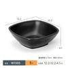 Vajilla de melamina A5 plato para olla caliente negro creativo plato para barbacoa barbacoa imitación porcelana plato rectangular para carne tazón comercial