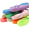 Sapatos brancos esportivos casuais chuteiras cadarços coturnos cadarços planos esportivos casuais cordão de puxar cinto de corda colorido na cintura