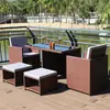 Silla de ratán para exteriores combinación de tres piezas mesa y sillas pequeñas de ocio para patio de jardín balcón pequeño muebles de exterior mesa y sillas de ratán mesa de centro