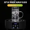 Taza de Vidrio en Forma de Luna Taza de Té Filtro Separador Taza para Té Verde Taza para Té de Flores Taza para Infusiones Vidrio de Oficina Taza de Té Pequeña con Asa