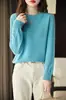 Top de primera capa listo para usar para mujer, tejido de punto con cuello redondo, línea única, otoño e invierno, nuevo estilo transfronterizo, suéter tipo pullover de terciopelo Andy 2025