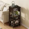 Nova Mesa de Chá Estilo Chinês Gabinete Lateral de Sofá para Sala de Estar Pequena Mesa de Café Sala de Chá Suporte de Chá Armário de Armazenamento Armário de Canto Armário de Armazenamento