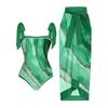 Traje de Baño Entero Europeo y Americano Nuevo 2024 Transfronterizo Aliexpress Amazon Ondulación de Agua Traje de Baño Bikini Entero Set